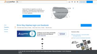 
                            7. Error Key Hashes login con facebook - Stack Overflow en español