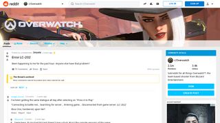 
                            7. Error LC-202 : Overwatch - Reddit