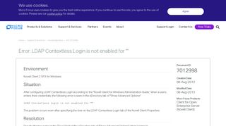 
                            6. Error: LDAP Contextless Login is not enabled for 