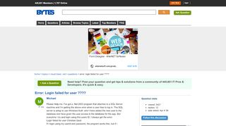 
                            13. Error: Login failed for user ???? - Visual Basic .NET - Bytes