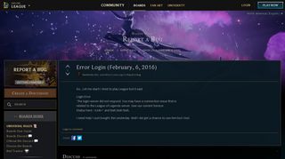 
                            7. Error Login (February, 6, 2016) - Boards - League of Legends