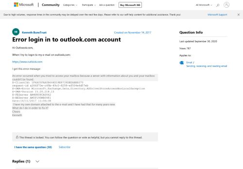
                            1. Error login in to outlook.com account - Microsoft Community