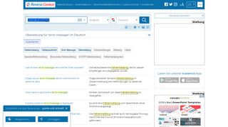 
                            6. error message - Deutsch Übersetzung - Englisch Beispiele | Reverso ...