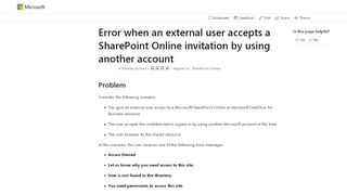 
                            13. Error message when an external user accepts a SharePoint Online ...