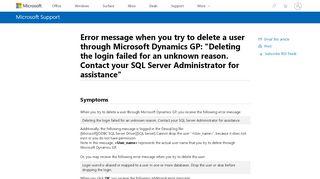 
                            6. Error message when you try to delete a user through Microsoft ...