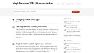 
                            5. Error Messages – Magic Members Wiki | Documentation