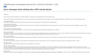 
                            1. Error messages when dialing into a PPP remote device