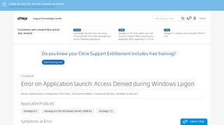 
                            11. Error on Application launch: Access Denied during Windows Logon