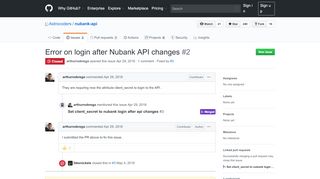 
                            7. Error on login after Nubank API changes · Issue #2 · Astrocoders ...