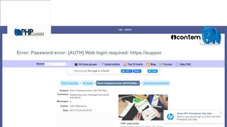 
                            13. Error: Password error: [AUTH] Web login required: https://suppor ...