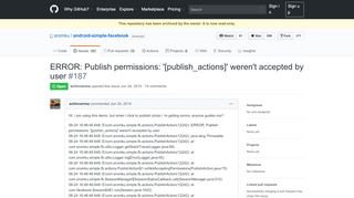 
                            4. ERROR: Publish permissions: '[publish_actions]' weren't accepted by ...