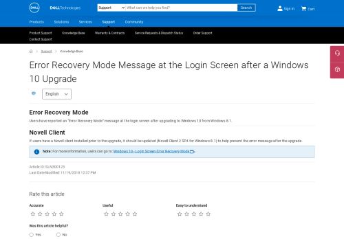 
                            2. Error Recovery Mode Message at the Login Screen after a Windows ...