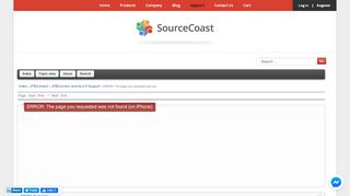 
                            11. ERROR: The page you requested was not found (on iPhone) | SourceCoast