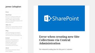 
                            10. Error when creating new Site Collections via Central Administration ...