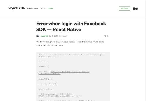 
                            11. Error when login with Facebook SDK — React Native – Crysfel Villa ...