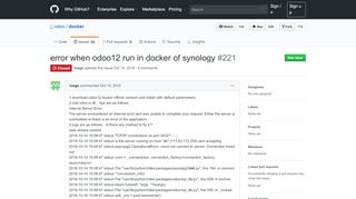 
                            13. error when odoo12 run in docker of synology · Issue #221 · odoo ...