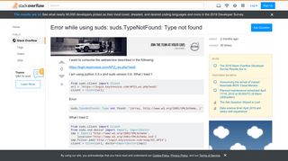 
                            11. Error while using suds: suds.TypeNotFound: Type not found - Stack ...