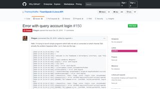 
                            5. Error with query account login · Issue #150 · TheHolyWaffle ... - GitHub