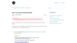 
                            4. Error: Your account has been locked! – Cherry Messenger FAQ