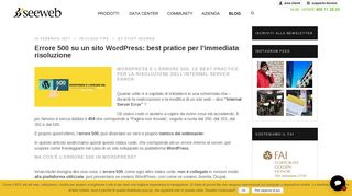 
                            1. Errore 500 su un sito Wordpress: best pratice per la risoluzione