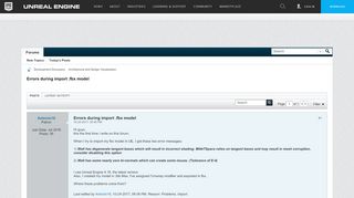 
                            11. Errors during import .fbx model - Unreal Engine Forums