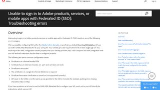 
                            13. Errors signing in to Adobe products with Federated ID (SSO)