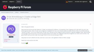 
                            2. Erste Anmeldung in Citadel schlägt fehl - Netzwerk und Server ...