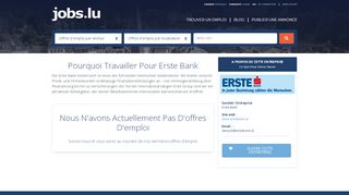 
                            11. Erste Bank Emploi, Erste Bank - jobs.lu - Emplois au Luxembourg