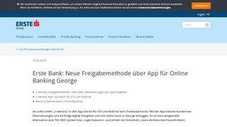 
                            13. Erste Bank: Neue Freigabemethode über App für Online Banking ...