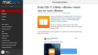 
                            7. Erste iOS-11.3-Beta: «iBooks» heisst neu nur noch «Books» - MacPrime
