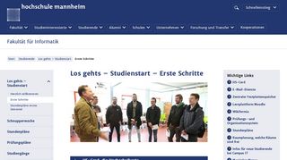 
                            11. Erste Schritte - Fakultät für Informatik - Hochschule Mannheim