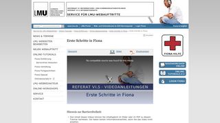 
                            9. Erste Schritte in Fiona - Service für LMU-Webauftritte - LMU München