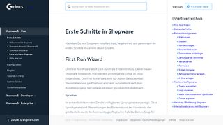 
                            7. Erste Schritte in Shopware