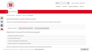 
                            11. Erste Schritte mit dem UNI-Account - Universität Hildesheim