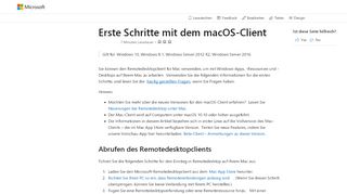 
                            1. Erste Schritte mit Remotedesktop auf einem Mac | Microsoft Docs