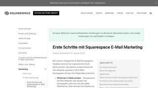 
                            6. Erste Schritte mit Squarespace E-Mail Marketing – Squarespace