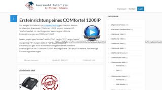 
                            10. Ersteinrichtung eines COMfortel 1200IP - Auerswald Tutorials