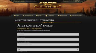 
                            7. ERSTELLE DEIN BENUTZERKONTO | Star Wars: The Old Republic