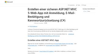 
                            1. Erstellen eine sichere ASP.NET MVC 5-Web-app mit Anmeldung, e ...