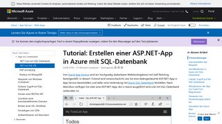
                            1. Erstellen einer ASP.NET-App mit SQL-Datenbank: Azure App Service ...