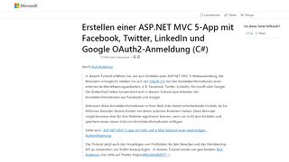 
                            1. Erstellen einer ASP.NET MVC 5-App mit Facebook und Google ...