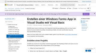 
                            3. Erstellen einer Windows Forms-App mit Visual Basic - Visual Studio ...