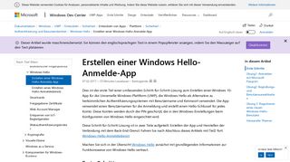 
                            13. Erstellen einer Windows Hello-Anmelde-App - UWP app developer ...