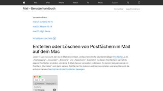 
                            11. Erstellen oder Löschen von Postfächern in Mail auf dem Mac - Apple ...