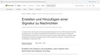 
                            8. Erstellen und Hinzufügen einer Signatur zu Nachrichten - Outlook