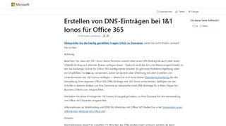 
                            5. Erstellen von DNS-Einträgen bei 1&1 IONOS für Office 365 | Microsoft ...
