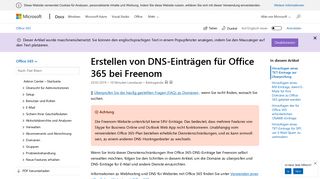 
                            10. Erstellen von DNS-Einträgen für Office 365 bei Freenom | Microsoft Docs