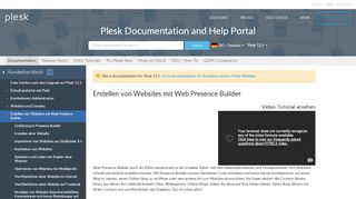 
                            9. Erstellen von Websites mit Web Presence Builder - Plesk Documentation