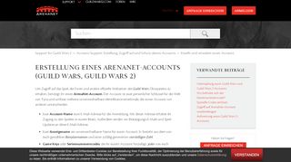 
                            2. Erstellung eines ArenaNet-Accounts (Guild Wars, Guild Wars 2 ...