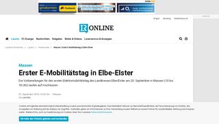 
                            7. Erster E-Mobilitätstag in Elbe-Elster - Lausitzer Rundschau